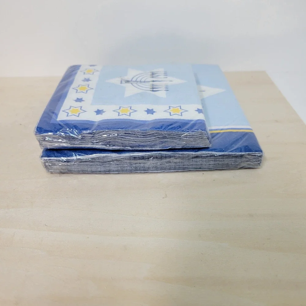 Hanukkah Lights Party Creations Napkins - Menorah Star of David - 2 Packs‎